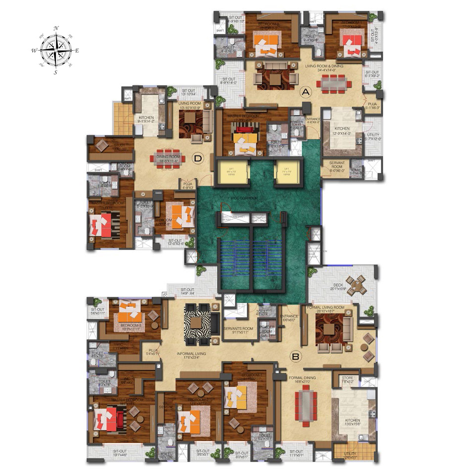 floor plan - Level 10